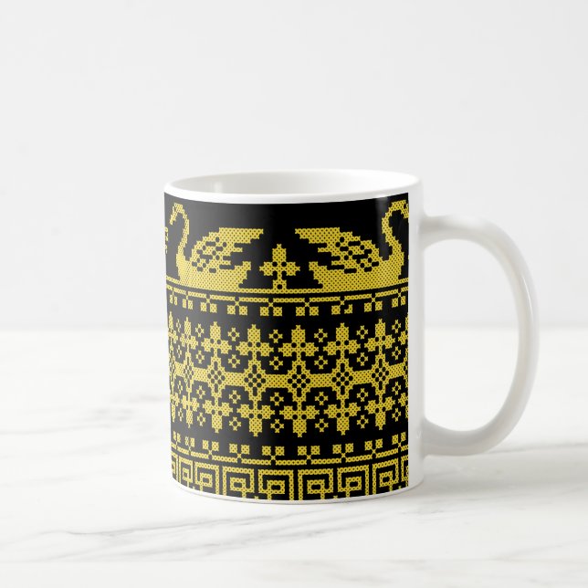 Caneca De Café Cisnes Douradas (Direita)
