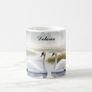 Caneca De Café Cisnes Trombeteiros