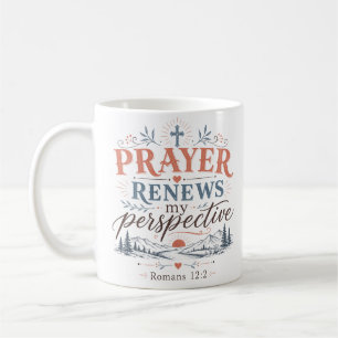 Caneca De Café Citação Cristã Recomeço Renova Minha Perspectiva