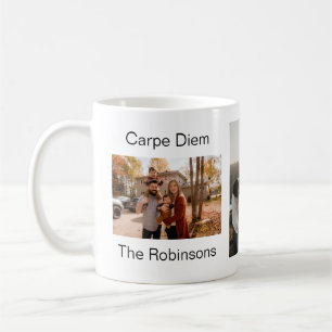 Caneca De Café Citação da Família Inspiradora Carpe Diem
