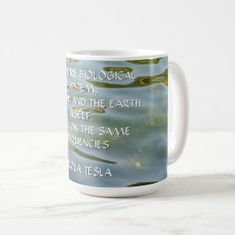 Caneca De Café Citação da Frequência de Nikola Tesla – Ondulação 