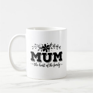 Caneca De Café Citação da Mãe Negra e Branca Moderna