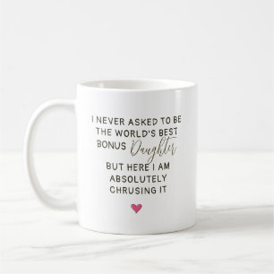 Caneca De Café Citação da Melhor Filha Bônus do Mundo