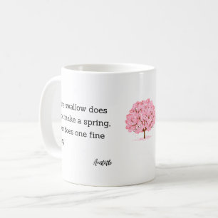 Caneca De Café Citação da Primavera de Aristóteles para Decoração
