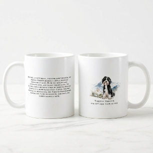 Caneca De Café Citação da Raça de Cachorro Terrier Tibetano em Aq