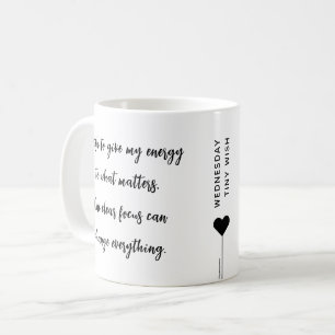 Caneca De Café Citação de Afirmação de Motivação de Quarta-feira