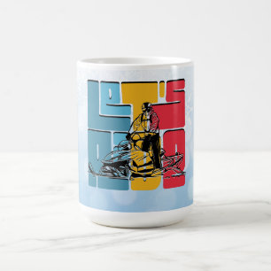 Caneca De Café Citação de Amante de Moto de Neve Vamos Andar