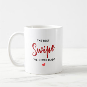 Caneca De Café Citação de Amor Personalizada Melhor Swipe