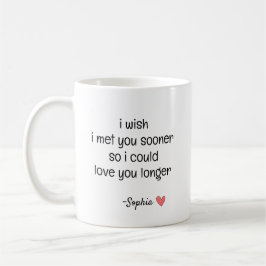 Caneca De Café Citação de Amor Romântico Personalizada