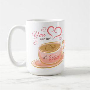 Caneca De Café Citação de Amor Você É Meu Chávena de Chá Rosa Cor