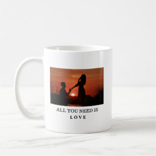 Caneca De Café Citação de aniversário de casal tudo o que você pr