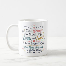 Caneca De Café Citação de Apreciação Infantil - Obrigado 