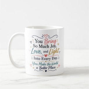 Caneca De Café Citação de Apreciação Infantil - Obrigado