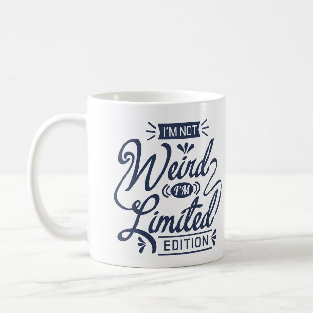 Caneca De Café Citação de atitude estranha (Esquerda)