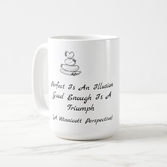Caneca De Café Citação de Autoestima de Winnicott (Frente Esquerda)