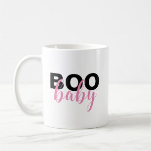 Caneca De Café Citação de Bebê Preto-Rosa Chic