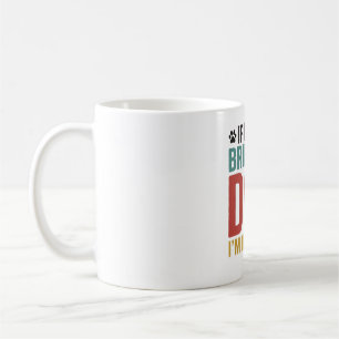 Caneca De Café Citação de Cachorro Vetor Vintage Se Eu Não Posso
