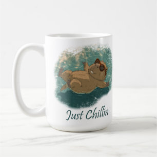 Caneca De Café Citação de capivara divertida em estilo aquarela s