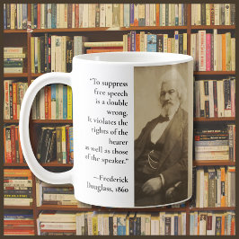 Caneca De Café Citação de censura Frederick Douglass de Voz Livre