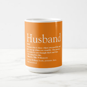 Caneca De Café Citação de Definição de Marido Divertido Legal Lar