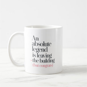 Caneca De Café Citação de Despedida de Colega de Trabalho Lendári