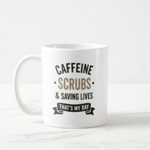 Caneca De Café Citação de Enfermeira que Salva Vidas com Cafeína