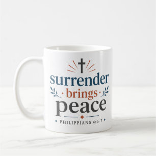 Caneca De Café Citação de Esperança das Escrituras: Rendição Traz