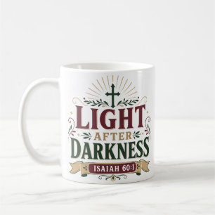 Caneca De Café Citação de Esperança Espiritual Luz Depois da Escu