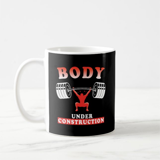 Caneca De Café Citação de exercícios motivacionais de formação de (Esquerda)