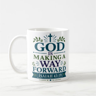 Caneca De Café Citação de Fé Cristã Deus Está Fazendo Um Caminho