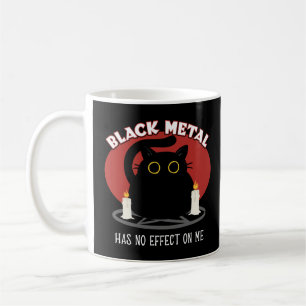 Caneca De Café Citação de Gatos Satânicos de Metal Negro Engraçad