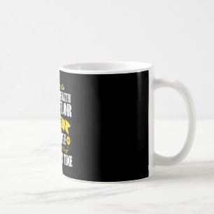 Caneca De Café Citação de Girassol Fofa Conselheira de Saúde Ment