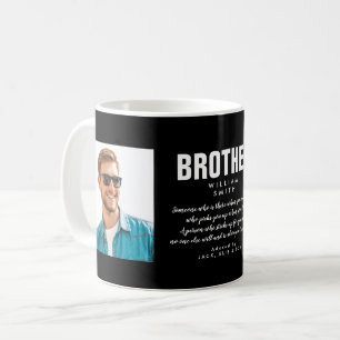 Caneca De Café Citação de Irmão Moderno Foto Preto e Branco