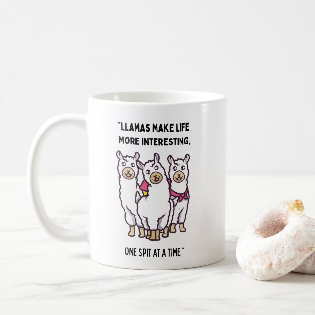 Caneca De Café citação de lama (Com Donut)