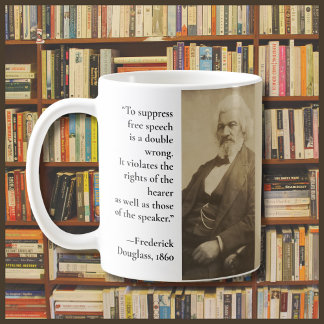 Caneca De Café Citação de Liberdade de Expressão de Frederick Dou