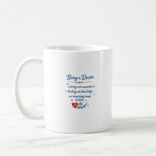 Caneca De Café Citação de Médico Arte de Design Médico Inspirador