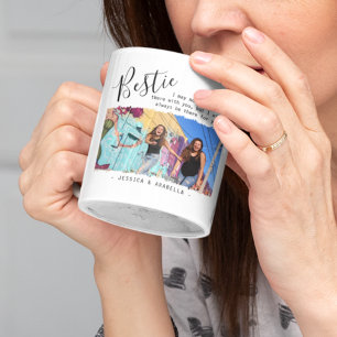 Caneca De Café Citação de Melhor Amiga Foto Personalizada BFF Mod