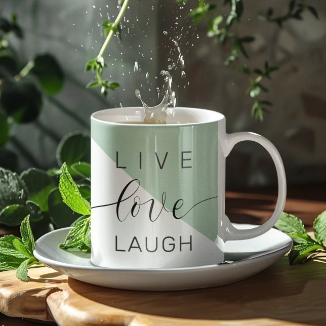 Caneca De Café Citação de Mensagens de Motivação Positiva do Live (Criador carregado)