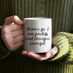 Caneca De Café Citação de mulheres sem coração na tipografia mode<br><div class="desc">Comece seu dia com o empoderamento usando esta caneca de café branca e preto, com uma mensagem ousada de mulher sem medo na tipografia moderna da escrita. O design minimalista destaca a elegante letra da escrita, perfeita para mulheres que incorporam força e confiança. Seja para seu café matinal ou como...</div>