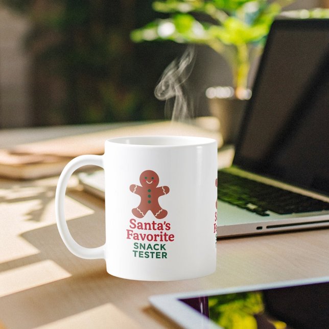 Caneca De Café Citação de natal grata testador gengerpão (Criador carregado)