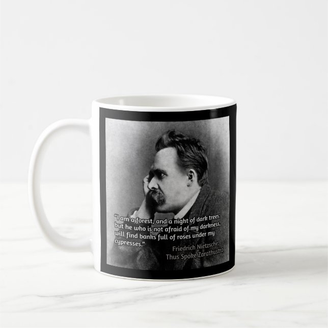 Caneca De Café citação de Nietzsche (Esquerda)