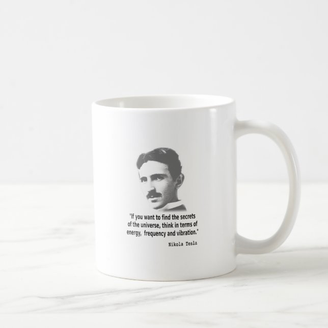 Caneca De Café Citação De Nikola Tesla (Direita)