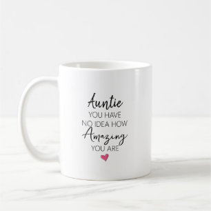 Caneca De Café Citação de Nome de Aniversário da Tia Incrível