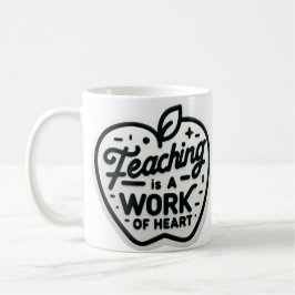 Caneca De Café Citação de Professores Elegantes Minimalista