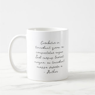 Caneca De Café Citação de roteiro personalizado poema letra