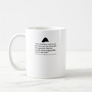 Caneca De Café Citação de Sherlock Holmes O Sinal dos Quatro