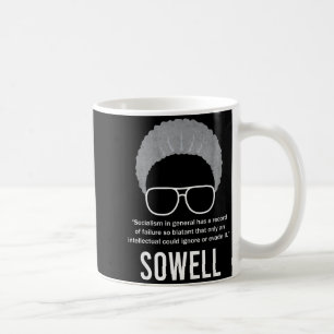 Caneca De Café Citação de Socialismo de Thomas Sowell Mês da Hist