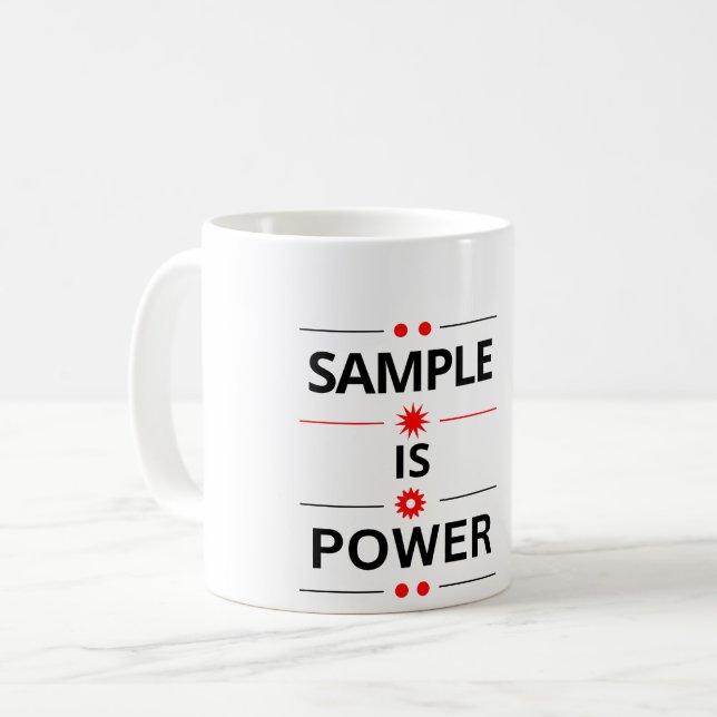 Caneca De Café Citação de Tipografia Negrito (Frente Esquerda)