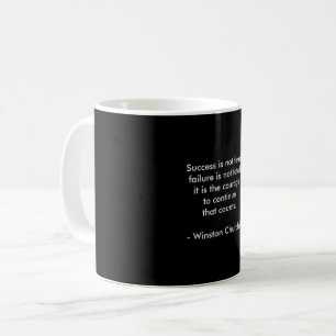 Caneca De Café Citação de Winston Churchill; Sucesso