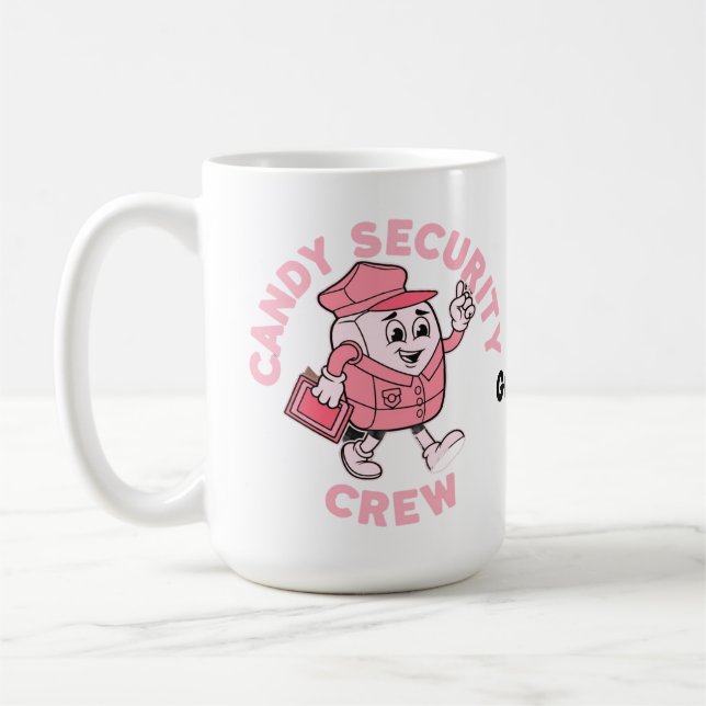 Caneca De Café Citação Divertida de Doces de Halloween Equipe de  (Esquerda)